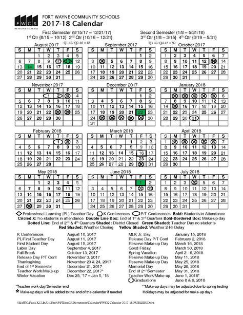 Fwcs Calendar 2021 22